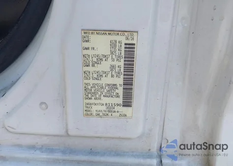 2016 Nissan Nv Cargo Nv2500 Hd Sv V6 из США, поврежденный, VIN 1N6BF0KY7GN811590